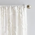 thumbnail image 5 of Peri Home Gates Tufted Chenille Rod Pocket Window Curtain Panel Pair, 84", Winter White, 5 of 5