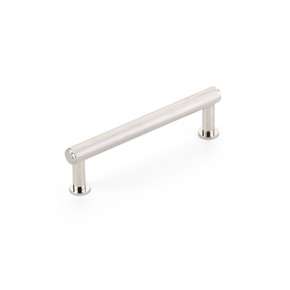Schaub And Company 5004-PN Pub House 4" Center To Center Knurled Handle Solid Brass