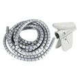 thumbnail image 4 of HINTRMENT 1Pcs Cable Protector Spiral Grey PE for Home and Office Use, 4 of 8