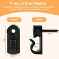 thumbnail image 4 of PYYAN-50 Pack Hooks for Outdoor String Lights, Christmas Light Clips bulk with Screw, Weatherproof Light Hanger Hooks for Hanging Christmas Lights,Wall Cable,Fairy Lights on Fence Patio Gutter (Black, 4 of 4