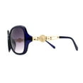 thumbnail image 3 of Womens 90s Designer Lion Jewel Badge Butterfly Sunglasses Blue Purple, 3 of 4