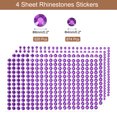 thumbnail image 2 of 1394Pcs 4mm/6mm Rhinestone Stickers for Crafts, 4 Sheet Round Rhinestone Sticker for Scrapbooking, Deep Purple, 2 of 5
