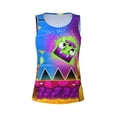 thumbnail image 4 of Lsque Geometry Dash Printed Workout Tank Tops for Women, Athletic Sports Tank Tops, Compression Sleeveless Dry Fit Shirts,Sleeveless Yoga Shirt-X-Large, 4 of 9