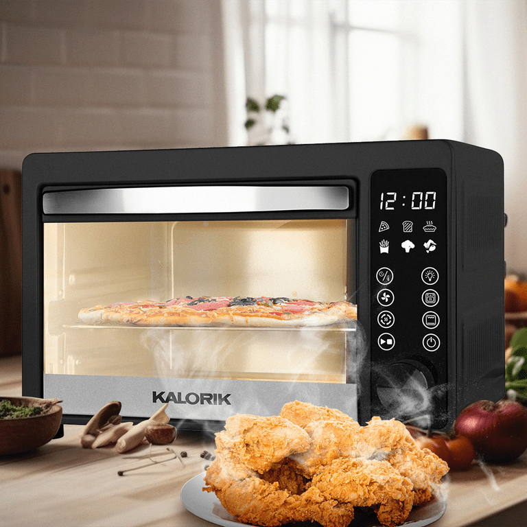 Home Kitchen 19QT Countertop Convection Toaster Oven Air Fryer Combo, Cream  White 