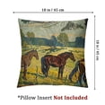 thumbnail image 4 of Decorative Pillow Cover Traditional Chinese Painting Horses Both Sides Pillowcases White 1 set of 2, various sizes, 4 of 7