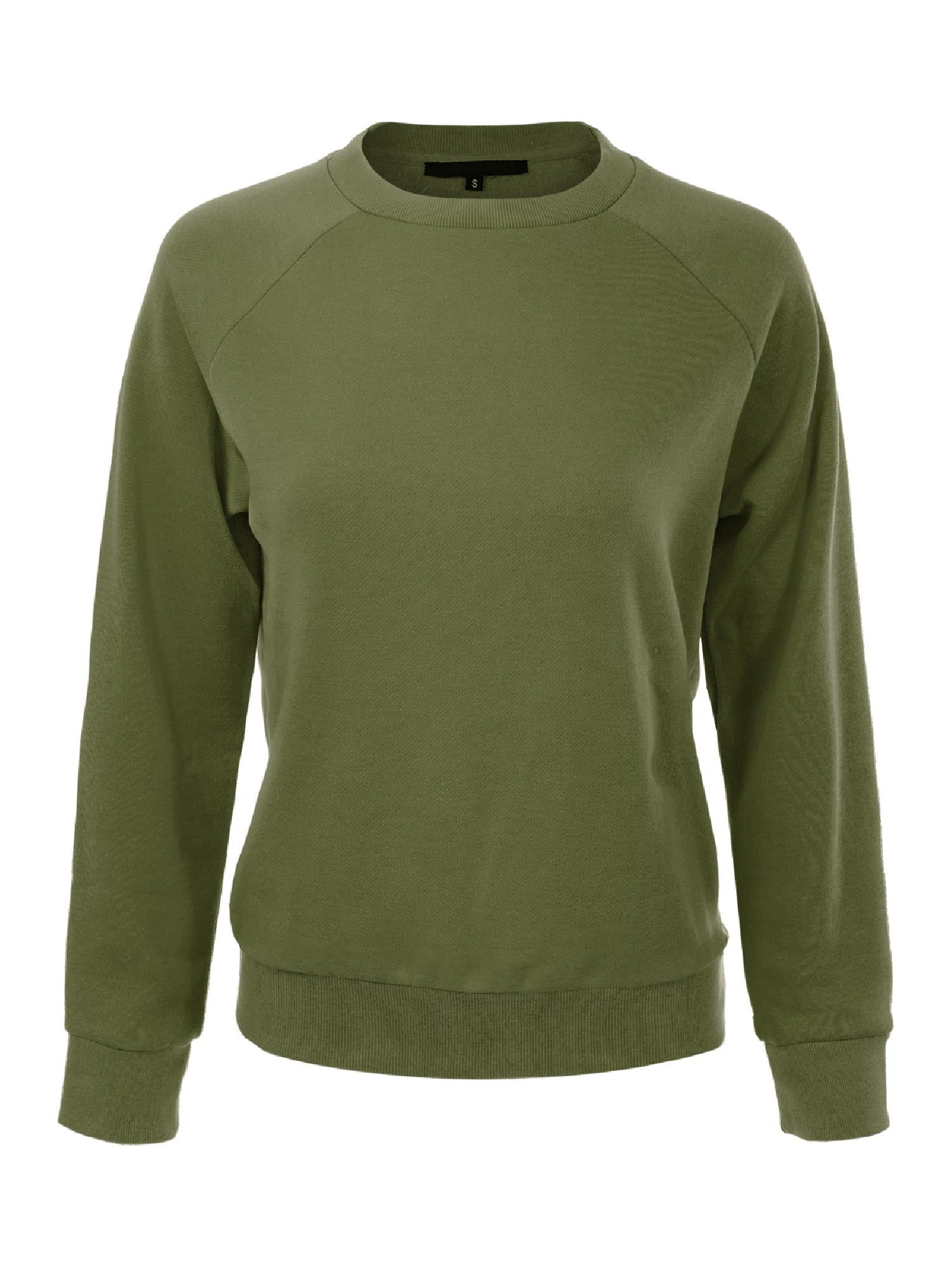 MixMatchy Womens Soft and Comfy Basic Pullover Crewneck Fleece Sweatshirt 