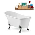 thumbnail image 4 of 59" Streamline N347CH-IN-BNK Clawfoot Tub and Tray With Internal Drain, 4 of 8