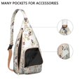 thumbnail image 4 of Bone Design Sling Backpack - Fun Dog Lover Gift, Fashionable Crossbody Pack with Multiple Pockets, 4 of 4