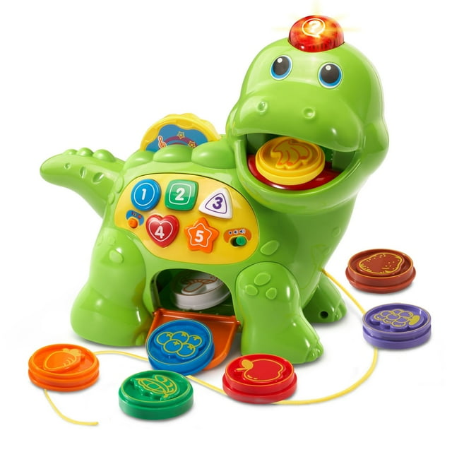 Juguete VTech Chomp and Count Dino Green para niños de 1 a 3 años