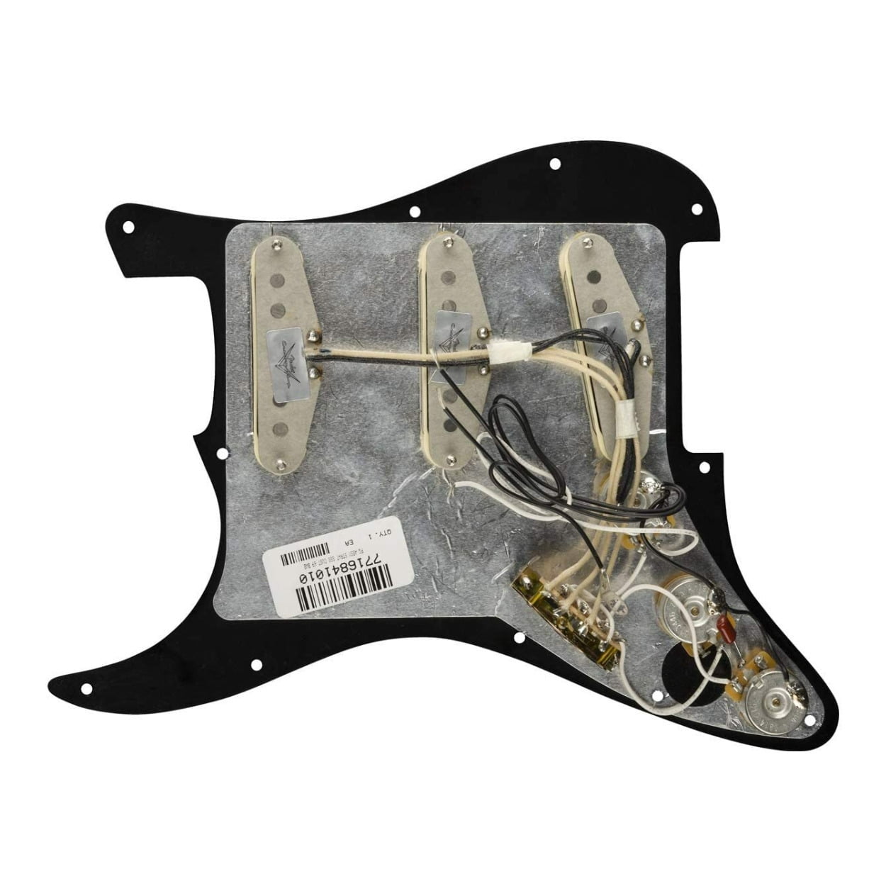 Fender Custom 69 Prewired Stratocaster Pickguard (3-Ply, Black)