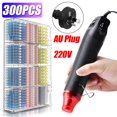 thumbnail image 1 of Pistola de aire caliente de 300W, soplador eléctrico para envoltura de soldadura de tubos retráctiles, sello de goma de plástico con sello de soldadura de 50/100 piezas, 1 of 4