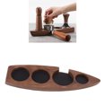 thumbnail image 3 of Forme du Bateau Porte-Tampon Café Noyer Bois Distributeur de Café Station pour Café Tapis de Manipulation Stand Station de Manipulation Base Presser Poudre Stable, 3 of 8
