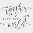 thumbnail image 3 of Lux + Me Designs 12x12 Black Modern Framed Museum Art Print Titled - Together We Can Take the World, 3 of 5