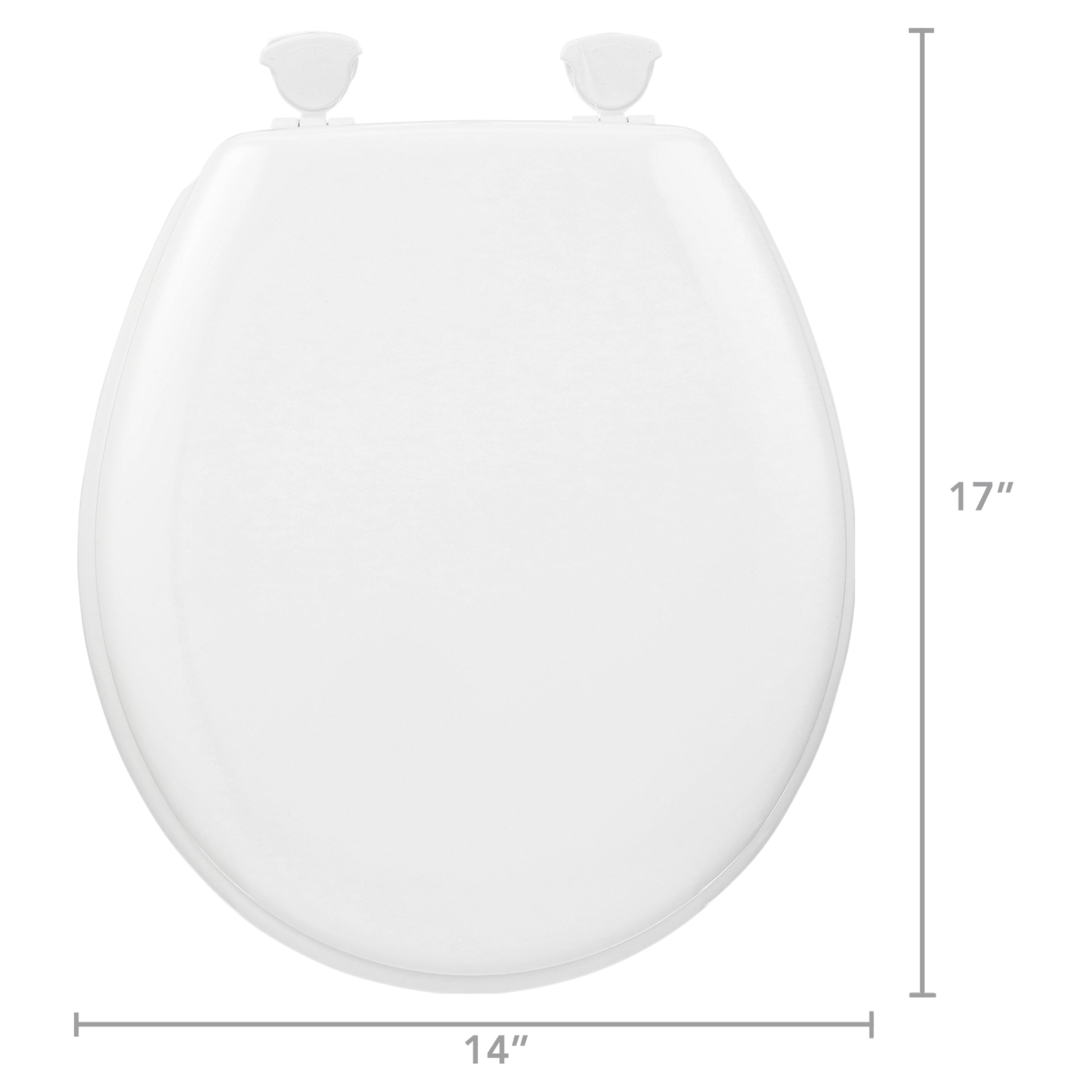 Mayfair Round Enameled Wood Toilet Seat in White photo 7