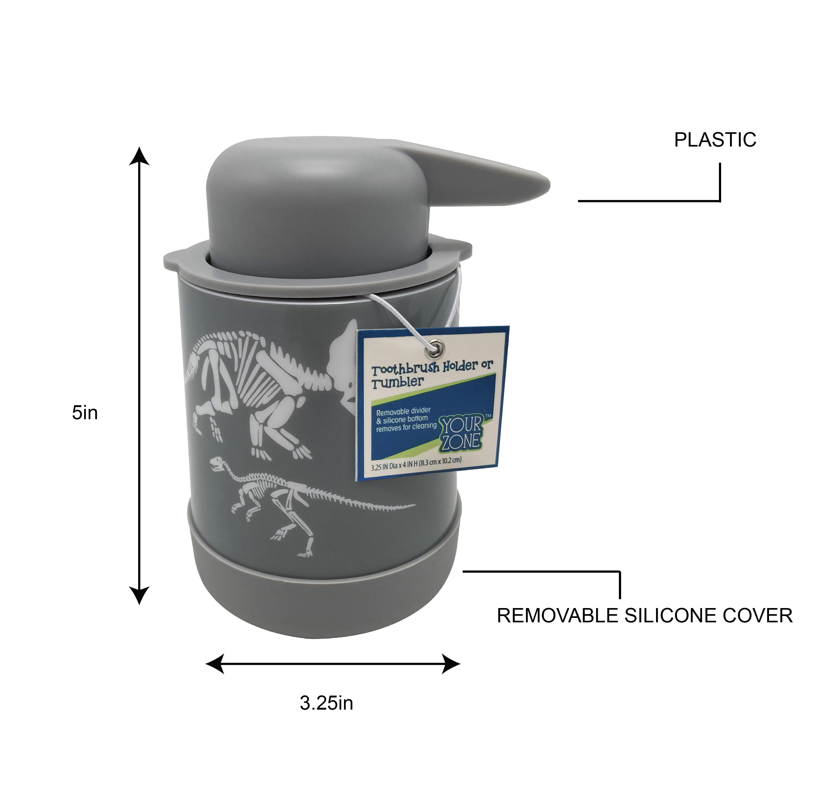 Your Zone Kids Dino Soap Pump with Non-Slip Bottom