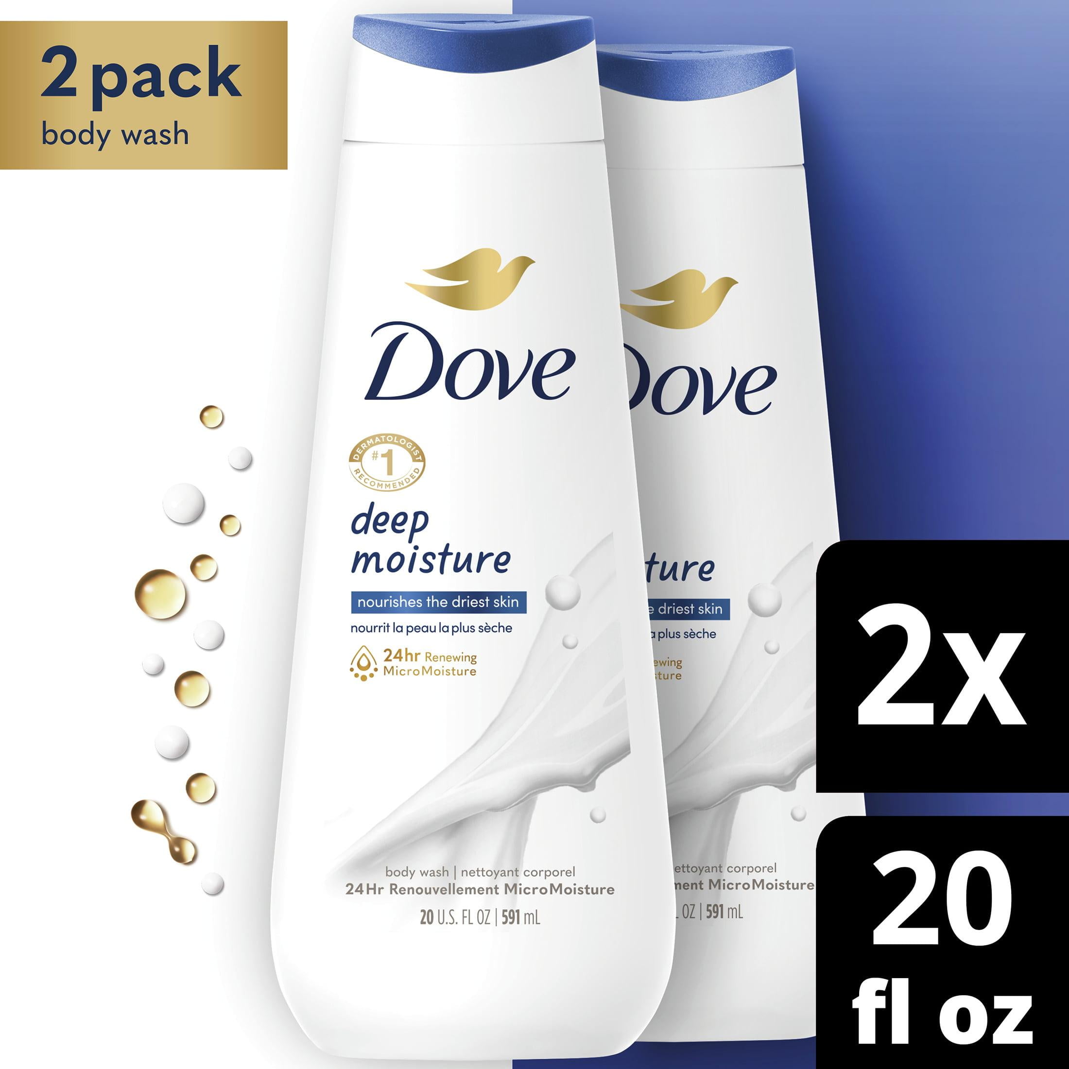 Dove gel de baño, Deep Moisture, 22 oz (Paquete de 4)