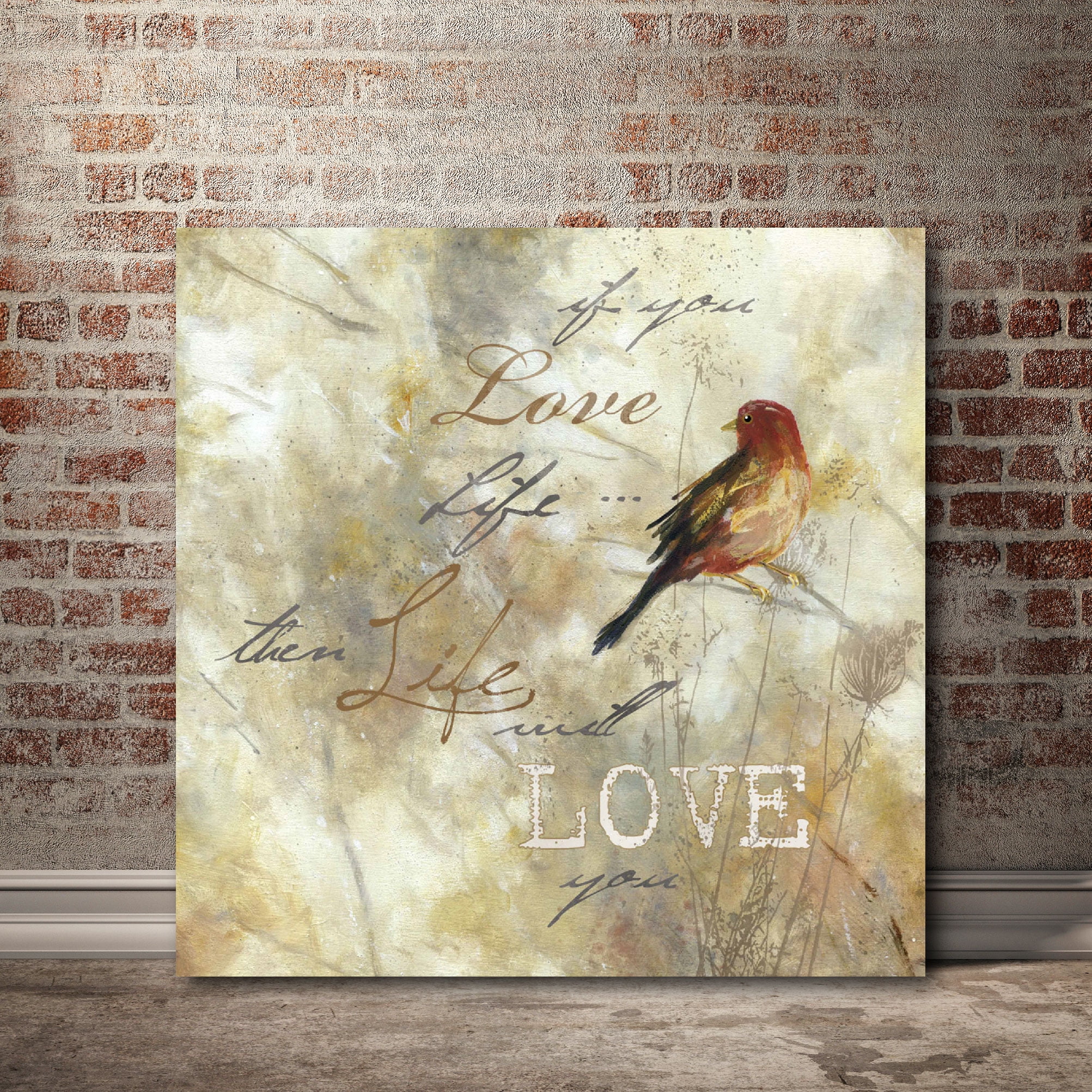 Love Life Gallery-Wrapped Canvas Wall Art, 16x16