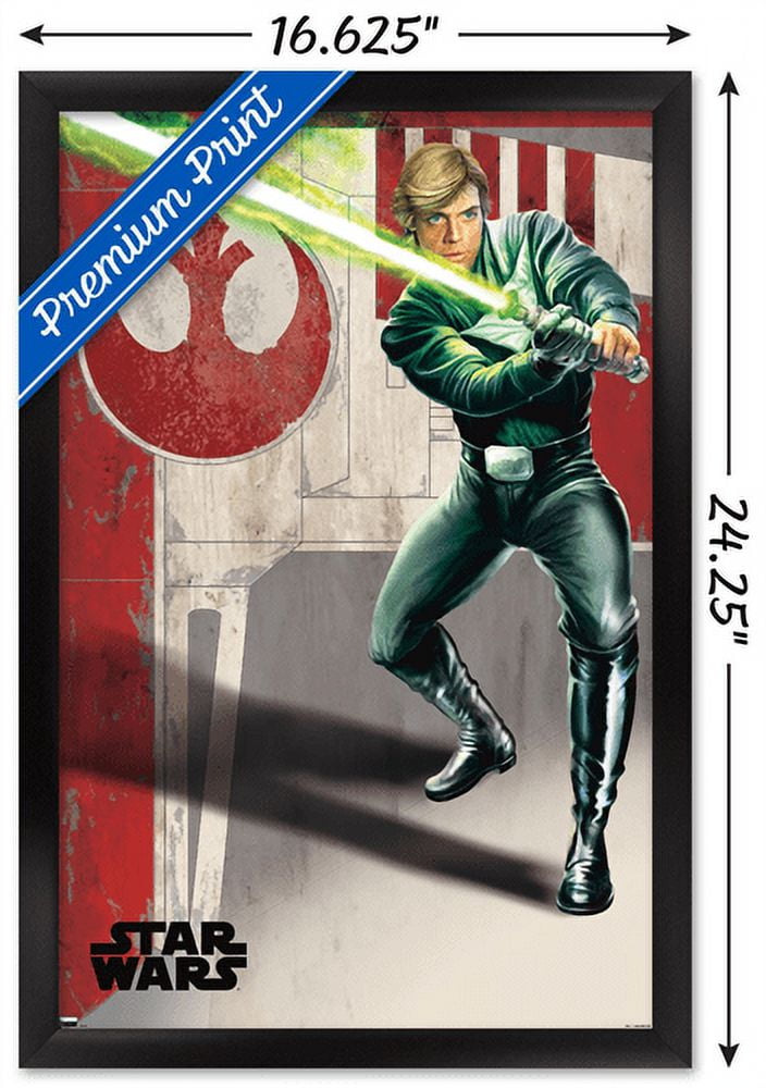 Star Wars: Return of the Jedi - Luke Wall Poster, 14.725" x 22.375", Framed