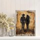 thumbnail image 2 of Qisvanset 12x16 Inch Western Cowboy Bible Canvas Wall Art, Couple Wedding Housewarming Faith Gift, 2 of 8