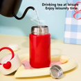 thumbnail image 5 of Compact Insulated Stainless Steel Water Bottle with Tea Strainer Leakproof Design Large Capacity Portable for Learners Outdoor Activities(Red),Ccwuwei, 5 of 9