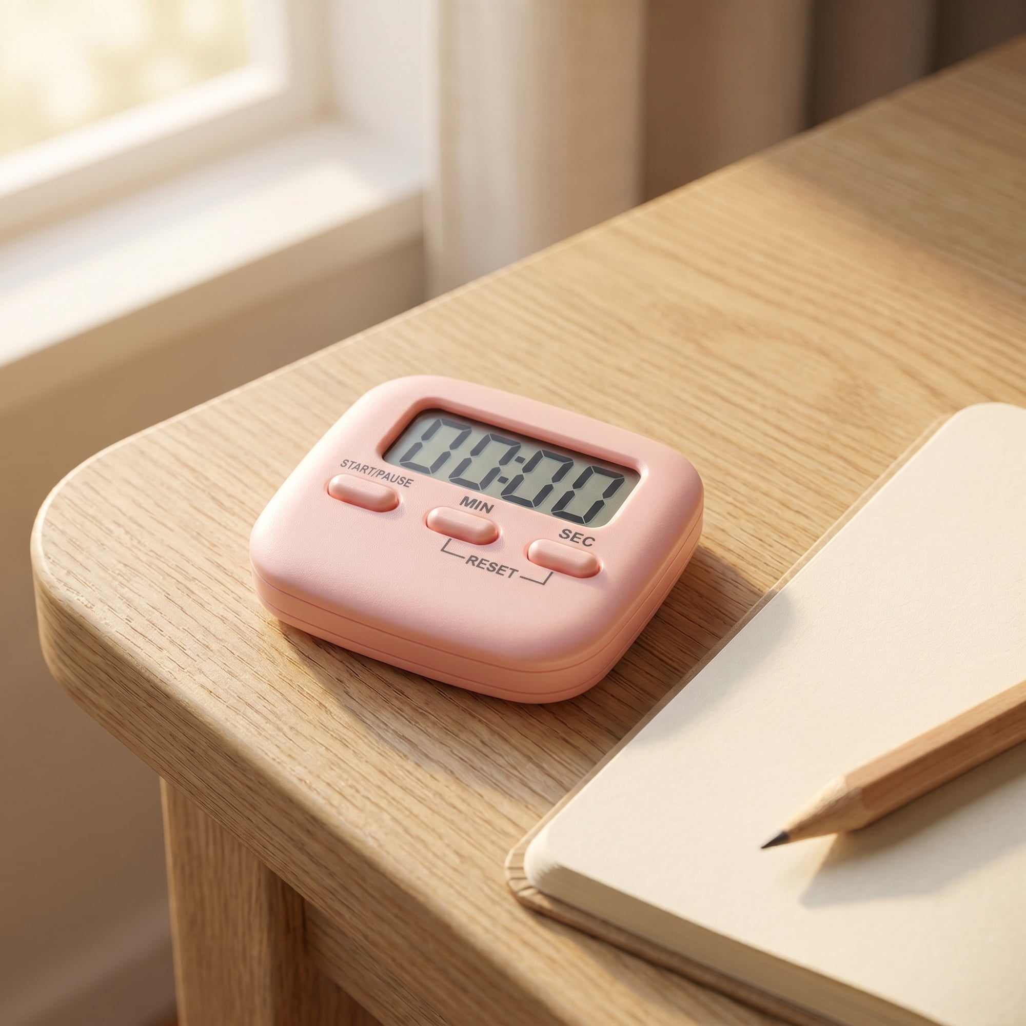 Unique Bargains Digital Loud Alarm Magnetic Backing Timer for Cooking Pink