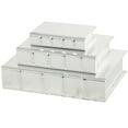 thumbnail image 6 of CosmoLiving by Cosmopolitan Faux Book Silver Faux Leather Decorative Box with Metallic Finish, 3 Count, 6 of 8