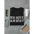 thumbnail image 3 of Deal with It Secret Message Graphic Quote Men Black T-Shirt, Male Large, 3 of 4
