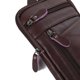 thumbnail image 5 of 5 bolsas de hombro para teléfono con cremallera y mensajero informal de piel auténtica para hombre (marrón), 5 of 5