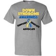 thumbnail image 3 of Inktastic Down Syndrome Awareness Support, Educate, Advocate T-Shirt, 3 of 5