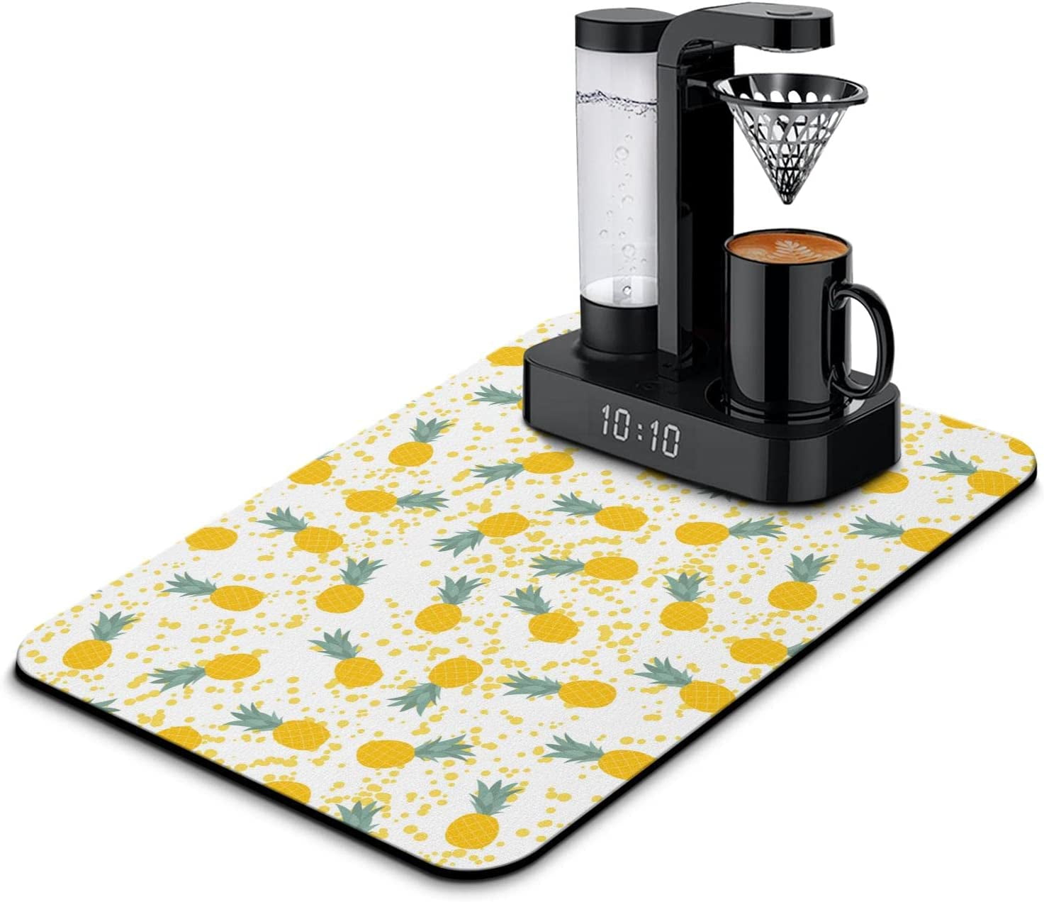 Coffee Maker Mat for Countertops,Dish Drying Mat,Coffee Bar Decor