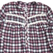 Croft & Barrow Womens Long Sleeve Red Plaid Nightgown Night Gown 1X