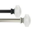 thumbnail image 6 of Mainstays Clear Square 3/4" Single Adjustable Curtain Rod, 30-84", Nickel, 6 of 8
