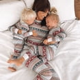thumbnail image 3 of Pyjamas de Noël Assortis pour Famille Ensembles Automne et Hiver Décontracté Ample Manches Longues avec Col Rond Imprimé de Noël Pyjamas de Noël pour Enfants Taille : 5-6 Ans, 3 of 8