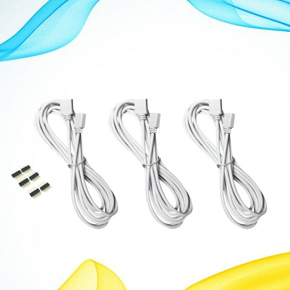 Topbathy 9Pcs Rgb Light Cord White LED p Extension Cable Welding Free Connection Easy Setup