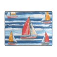 thumbnail image 5 of Yayeee Area Rugs for Living Room 5.2'x4' Non Slip Washable Bedroom Floor Carpet, Red Sailboats, 5 of 5