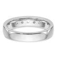 thumbnail image 5 of Solid 14K White Gold Five Stone Diamond Channel Set Wedding Band Ring Size 6 (.465 cttw.), 5 of 8