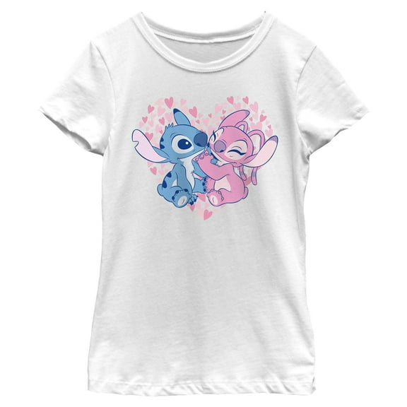 Girls Lilo & Stitch Alien Couple T Shirt