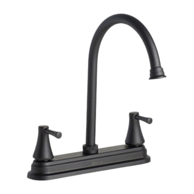 Mezcladora Hidroflud Negra Mate para Fregadero 8 Pulgadas Cocina 1/4 Vuelta Griferia Convencional