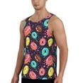 thumbnail image 2 of Easygdp Donuts1 Men's Tank Top, Sleeveless Muscle T Shirts, Breathable, Quick-Dry, Loose for Gym, Running, Fitness - Small, 2 of 9