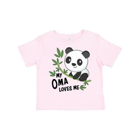 

Inktastic My Oma Loves Me- Cute Panda Gift Toddler Boy or Toddler Girl T-Shirt