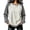 Gray, variant on LUVDA Women's Raglan Stripe Crew Neck Sweatshirt Contrasting Sleeves Relaxed Fit Fall Pullover