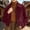 Wine, variant on Njagoc3 Womens Oversized Funnel Neck Bomber Puff Jacket Windproof Waterproof Lightweight Shacket Spring Fall Outerwear