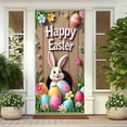 thumbnail image 1 of CaiYueKe Easter Door Hanger Curtain Spring Holiday Decorations Bunny Egg Party Background Banner Wall Tapestry Home Porch Outdoor Indoor Festive Supplies, 1 of 7