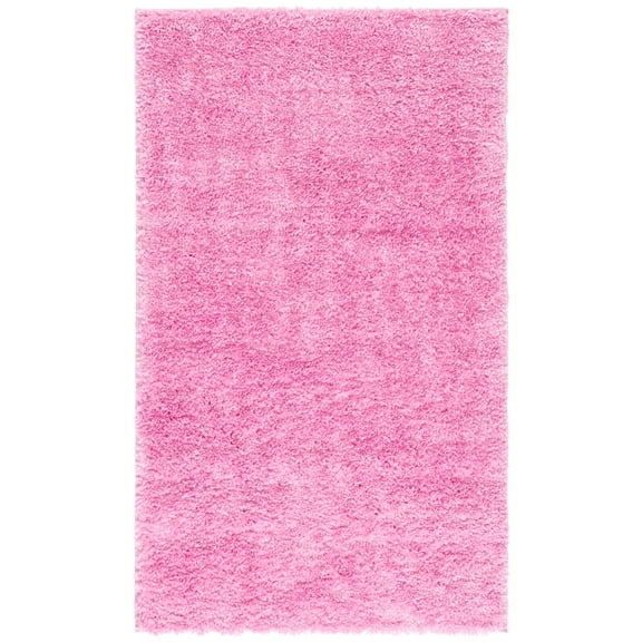 SAFAVIEH August Carlene Solid Plush Shag Area Rug, Pink, 2' x 3'