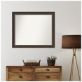 thumbnail image 3 of Amanti Art Custom Wall and Bathroom Mirror (32.75 x 38.75 in.), Cyprus Walnut Frame, 3 of 7