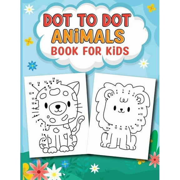 Dot to Dot Animal Activity Book: Activity Book for Children, (Paperback)