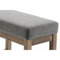 thumbnail image 6 of Pemberly Row 26" W Rectangle Footstool Ottoman Bench in Gray Linen Look Fabric, 6 of 7