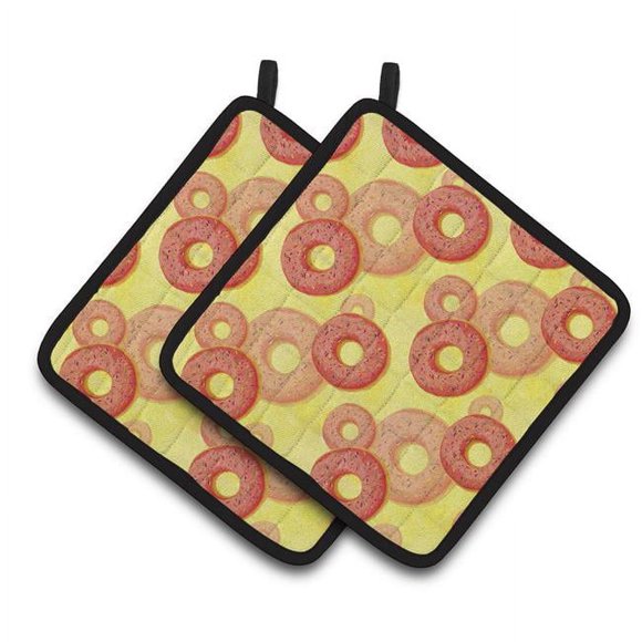 Carolines Treasures BB7561PTHD Watercolor Just Donuts Pair of Pot Holders