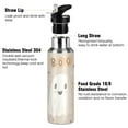 thumbnail image 3 of Yayeee 33oz Insulated Water Bottle Double Wall Stainless Steel with Flip Straw Lid, Halloween Ghosts, 3 of 7