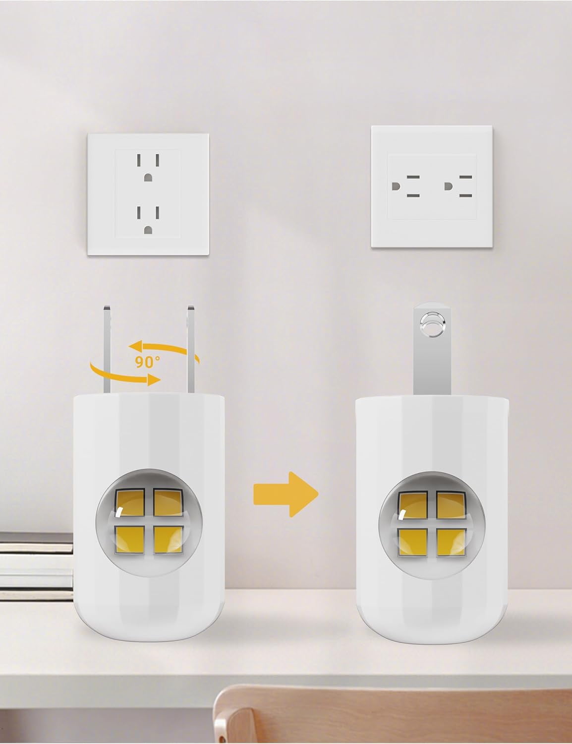 6 Pack LED Night Light Plug into Wall with Dusk to Dawn Sensor – Automatic Plug In Nightlight for Kids Kitchen Hallway Bathroom Bedroom Soft White